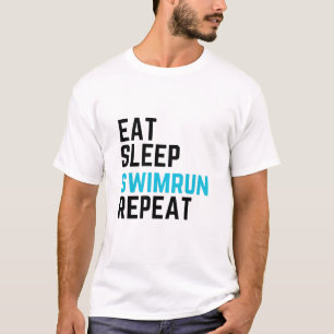 Frau Swimrun laufen und schwimmen T-Shirt