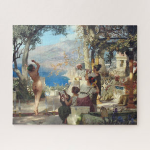Frau tanzt mit Schwertern Puzzle