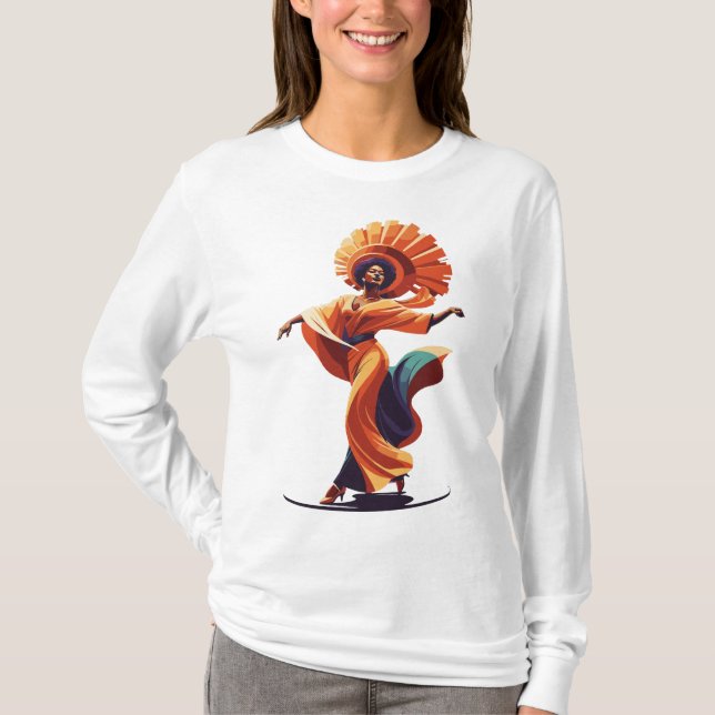 Frau tanzt T-Shirt (Vorderseite)