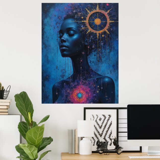 Frau Tarot Poster (Heimbüro)