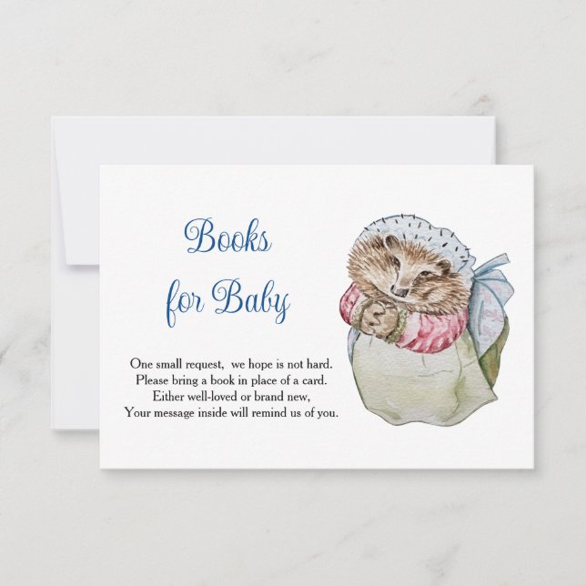 Frau Tiggy Winkle Books for baby RSVP Karte (Vorderseite)