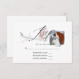 Frau Travel Brautparty RSVP Card