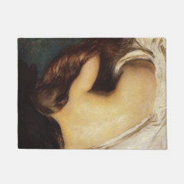 Frau trocknet ihr Haar (von Joseph DeCamp) Fußmatte