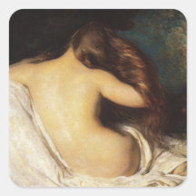 Frau trocknet ihr Haar (von Joseph DeCamp)