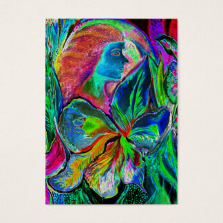 Frau und Blume, helle Farben (m4sol)