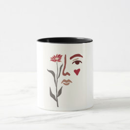 Frau und Blume Tasse