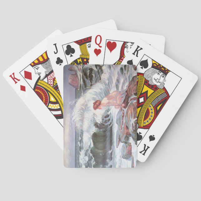 Frau und die Welle (von Frantisek Kupka) Spielkarten (Rückseite)