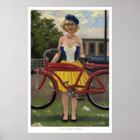 Frau und Fahrrad (nach De Kooning)