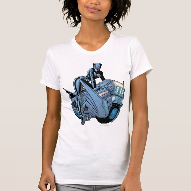 Frau und Fahrrad T-Shirt (Vorderseite)
