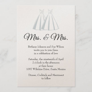 Frau und Frau Gay Wedding Invitation Einladung