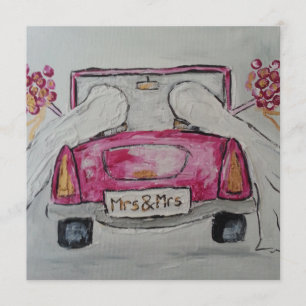 Frau und Frau Hochzeitseinladung Einladung