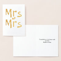 Frau und Frau Wedding Glückwunsch