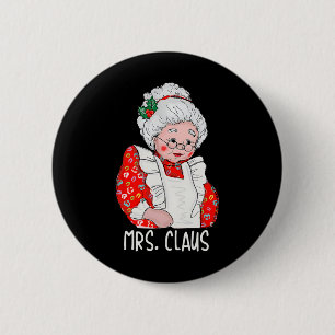 Frau und Herr Santa Claus Paare treffen Weihnachte Button