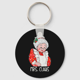 Frau und Herr Santa Claus Paare treffen Weihnachte Schlüsselanhänger