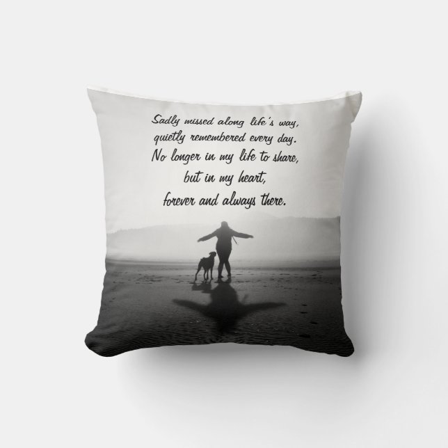 Frau und Hund - die einzigen in der Welt Kissen (Vorderseite)