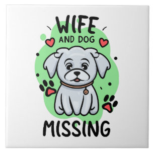 Frau und Hund vermisst Fliese