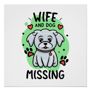 Frau und Hund vermisst Poster