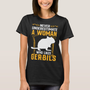Frau und ihre Rattenratte Gerbil Rodent T-Shirt