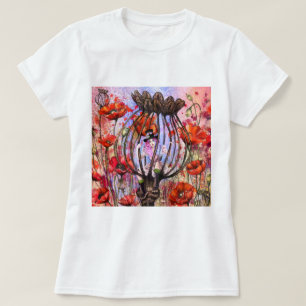 Frau und Mohn T-Shirt