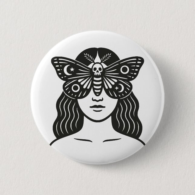Frau und Moth Button (Vorderseite)