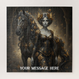 Frau und Pferd Puzzle