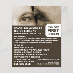 Frau und Pferd, Reitlehrerin, Akademie Flyer
