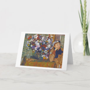 Frau und Vase der Blume, Edgar Degas Karte
