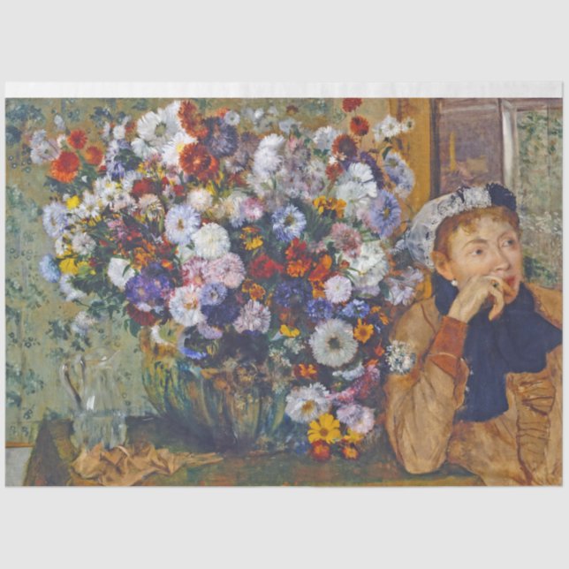 Frau und Vase der Blume, Edgar Degas Seidenpapier (Vorderseite)
