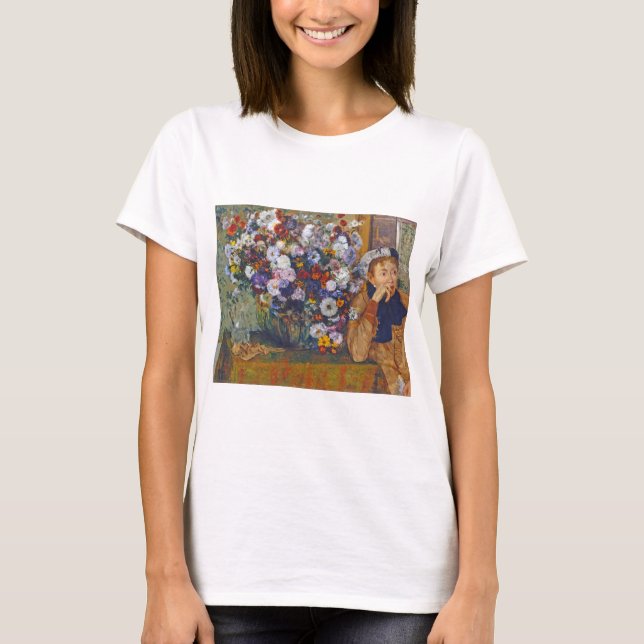 Frau und Vase der Blume, Edgar Degas T-Shirt (Vorderseite)