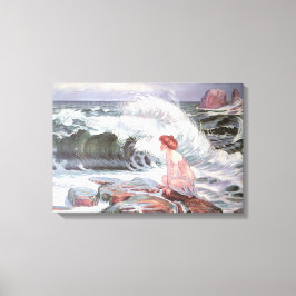 Frau und Wave by the Beach (Frantisek Kupka) Leinwanddruck