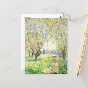 Frau unter den Willows von Claude Monet Postkarte