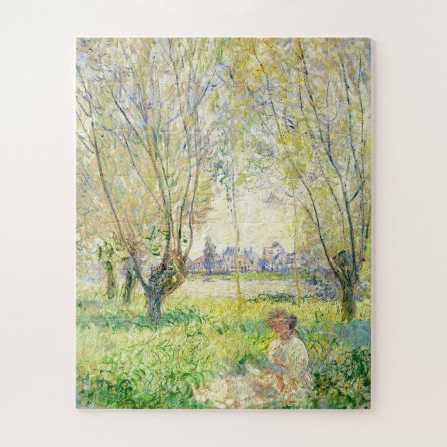 Frau unter den Willows von Claude Monet Puzzle (Vertikal)