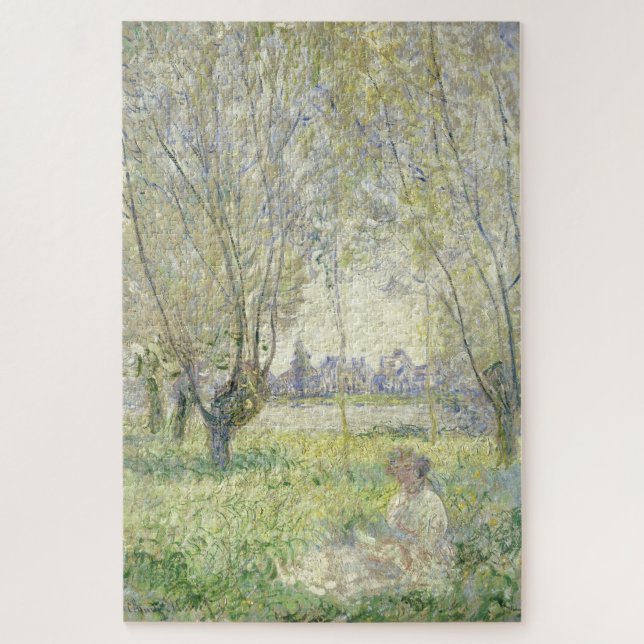 Frau unter Willows, Monet 1880 Puzzle (Vertikal)