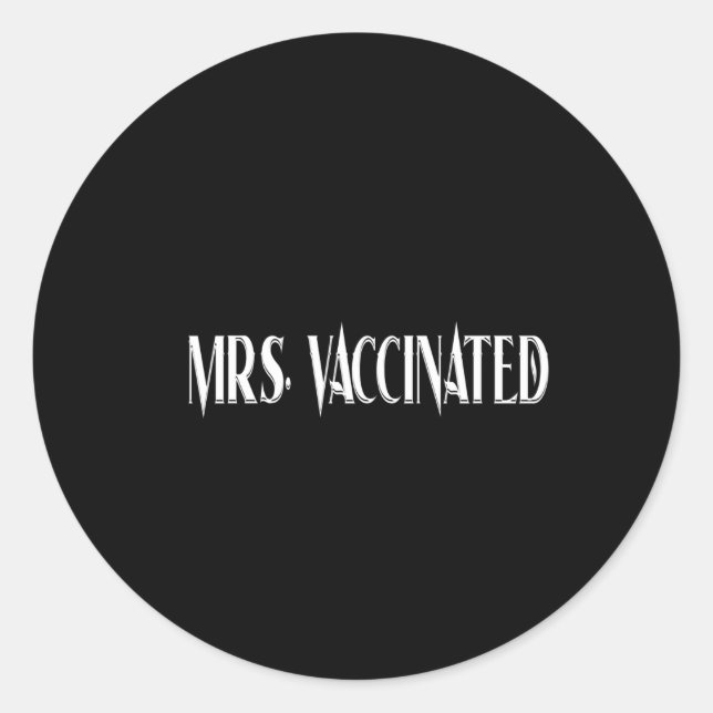 Frau Vaccected Runder Aufkleber (Vorderseite)