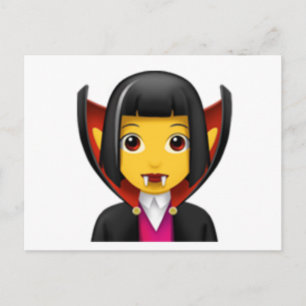 Frau Vampire - Emoji Postkarte