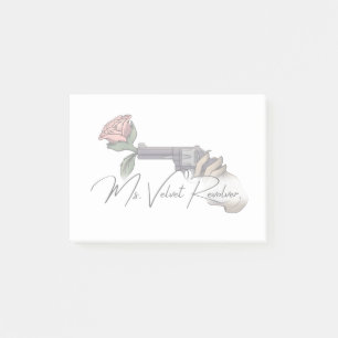 Frau Velvet Revolver Logo für die Markenbezeichnun Post-it Klebezettel