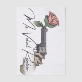 Frau Velvet Revolver Logo für die Markenbezeichnun Seidenpapier