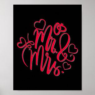 Frau Verlobt Mister Misses Wedding Bride Groom Poster