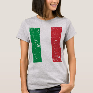 Frau Vintage Retro Italienische Flagge Land Europa T-Shirt