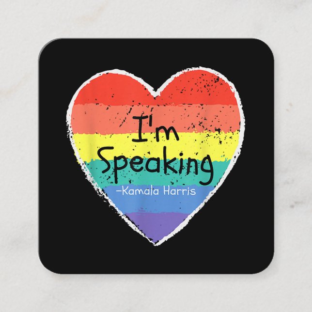 Frau Vizepräsidentin, ich spreche Kamala Harris gi Quadratische Visitenkarte (Vorderseite)