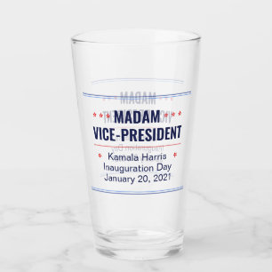 Frau Vizepräsidentin Kamala Harris Einweihung Glas