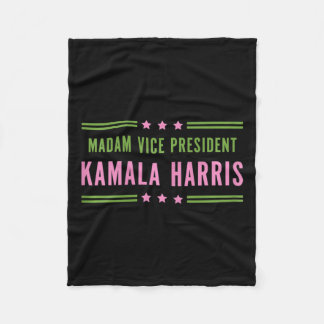 Frau Vizepräsidentin Kamala Harris Pink Green Fleecedecke