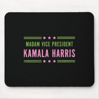 Frau Vizepräsidentin Kamala Harris Pink Green Mousepad