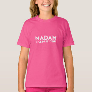 Frau Vizepräsidentin, weiße moderne Typografie T-Shirt