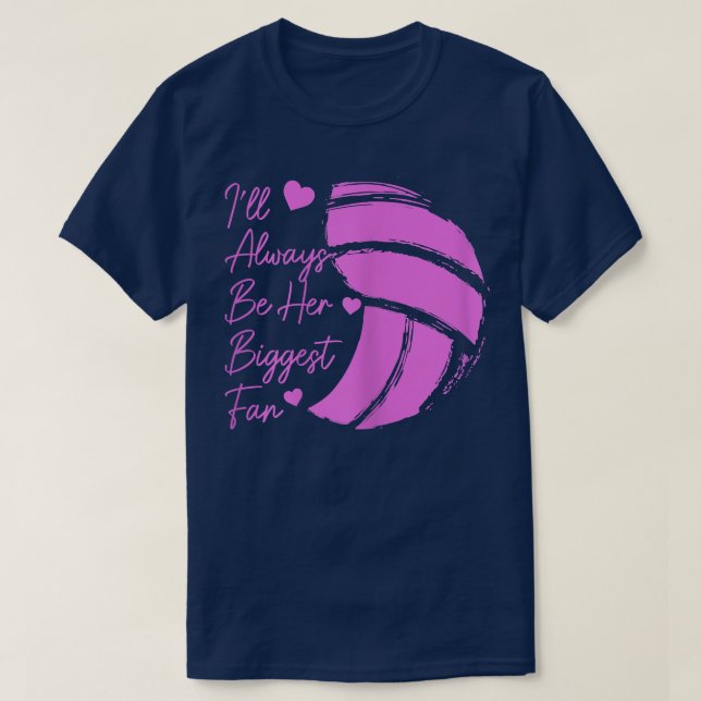 Frau Volleyball Mama Ihre größte Fans Volleyball D T-Shirt (Design vorne)