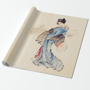 Frau Volllanges Portrait von Katsushika Hokusai Geschenkpapier