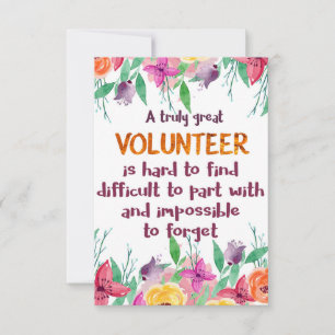 Frau Volunteer Vielen Dank für Ihr Dankeschön