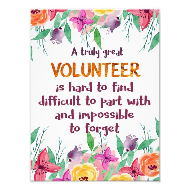 Frau Volunteer Vielen Dank für Ihr Dankeschön Fotodruck (Vorne)