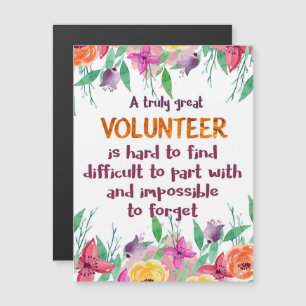 Frau Volunteer Vielen Dank für Ihr Dankeschön Magnetkarte