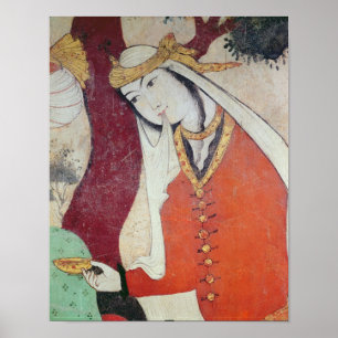 Frau vom Gericht von Shah Abbas I, 1585-1627 Poster
